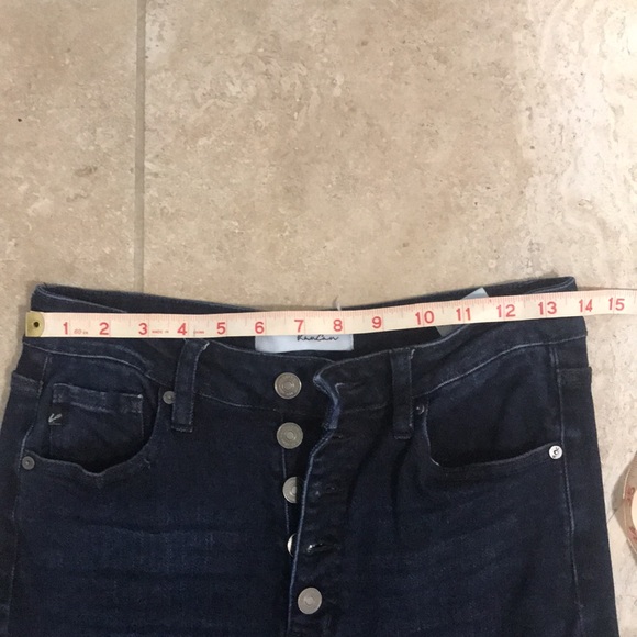 Kancan denim bell bottoms size 7, button flys - Picture 4 of 9